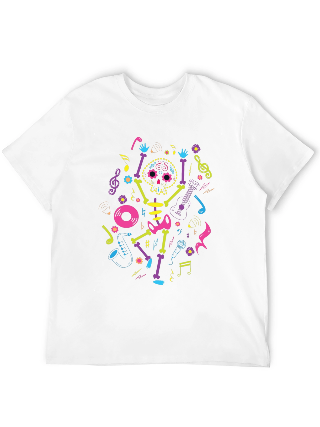 Musical Skeleton Black T-Shirt