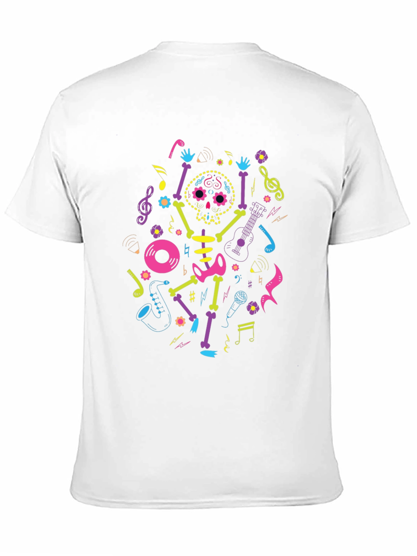Musical Skeleton Black T-Shirt