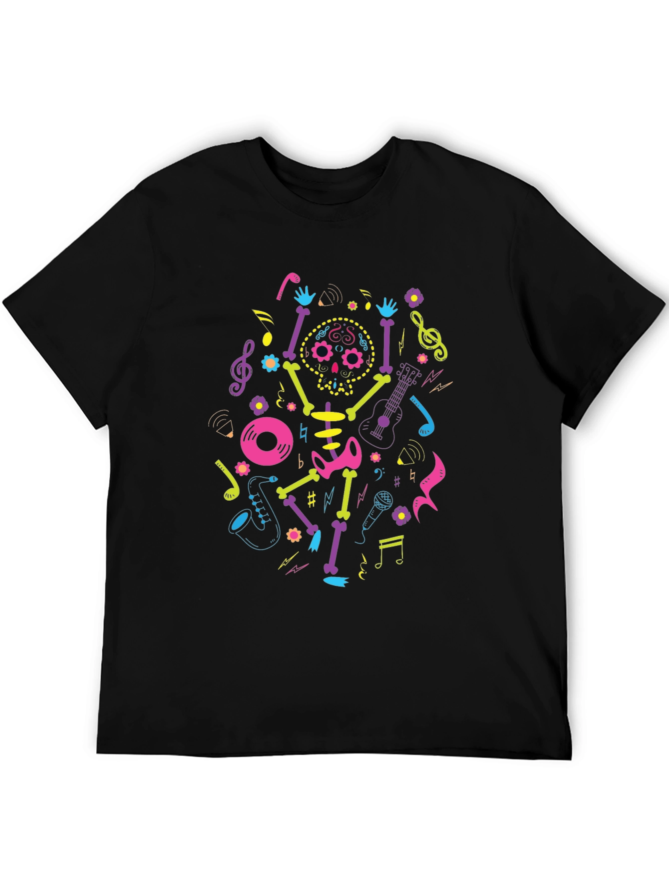 Musical Skeleton Black T-Shirt