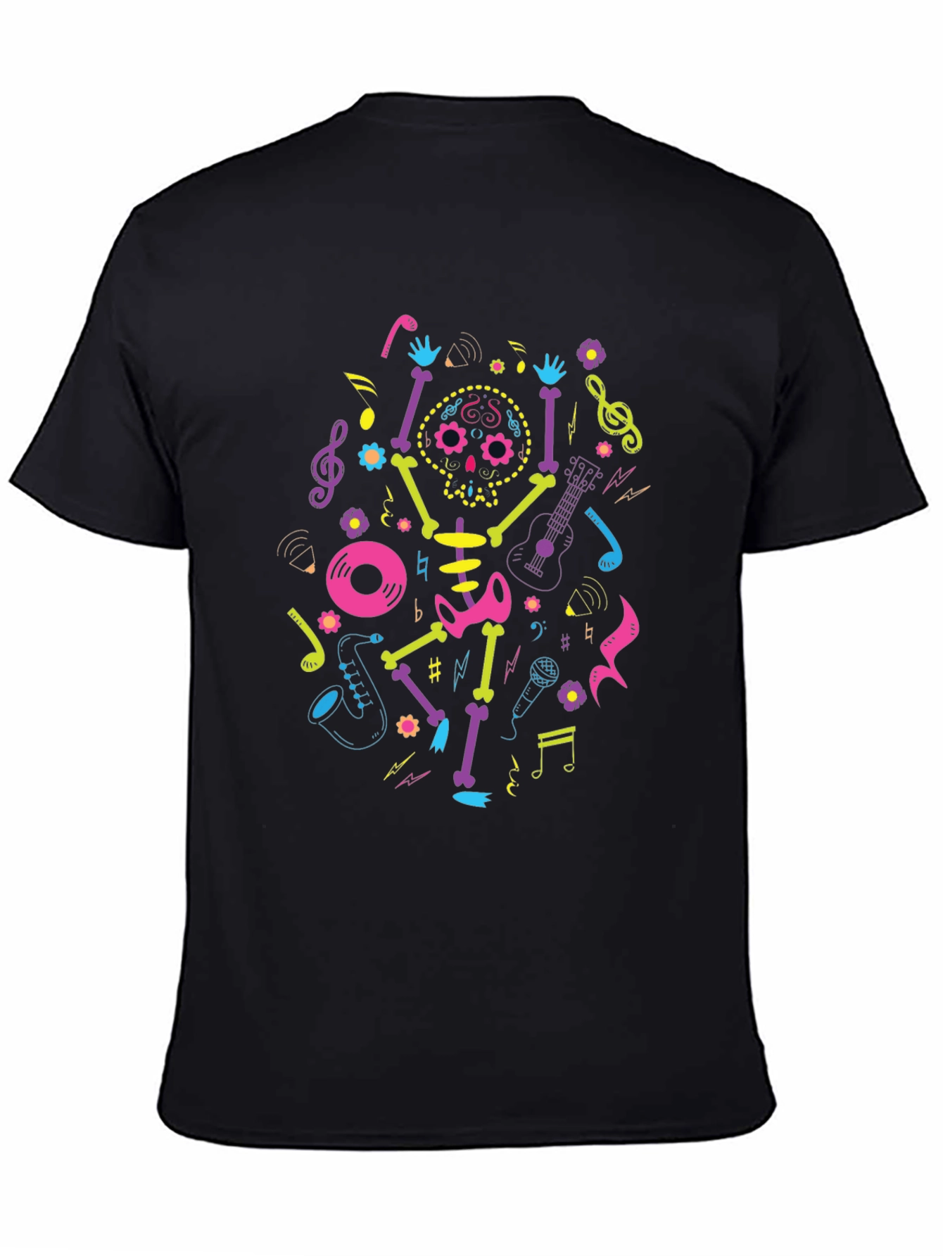 Musical Skeleton Black T-Shirt