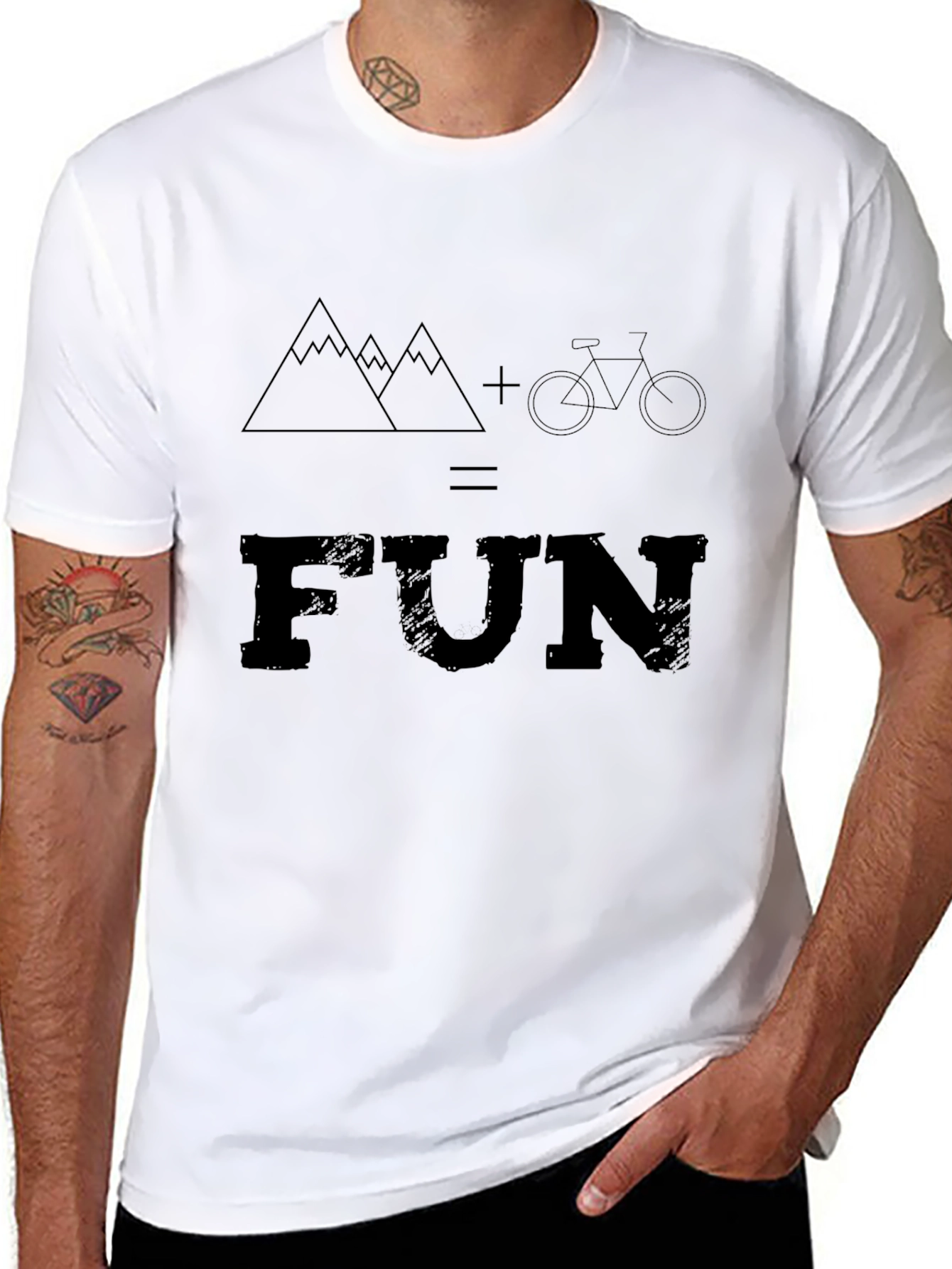Mountain Bike FUN Graphic Tee - Black