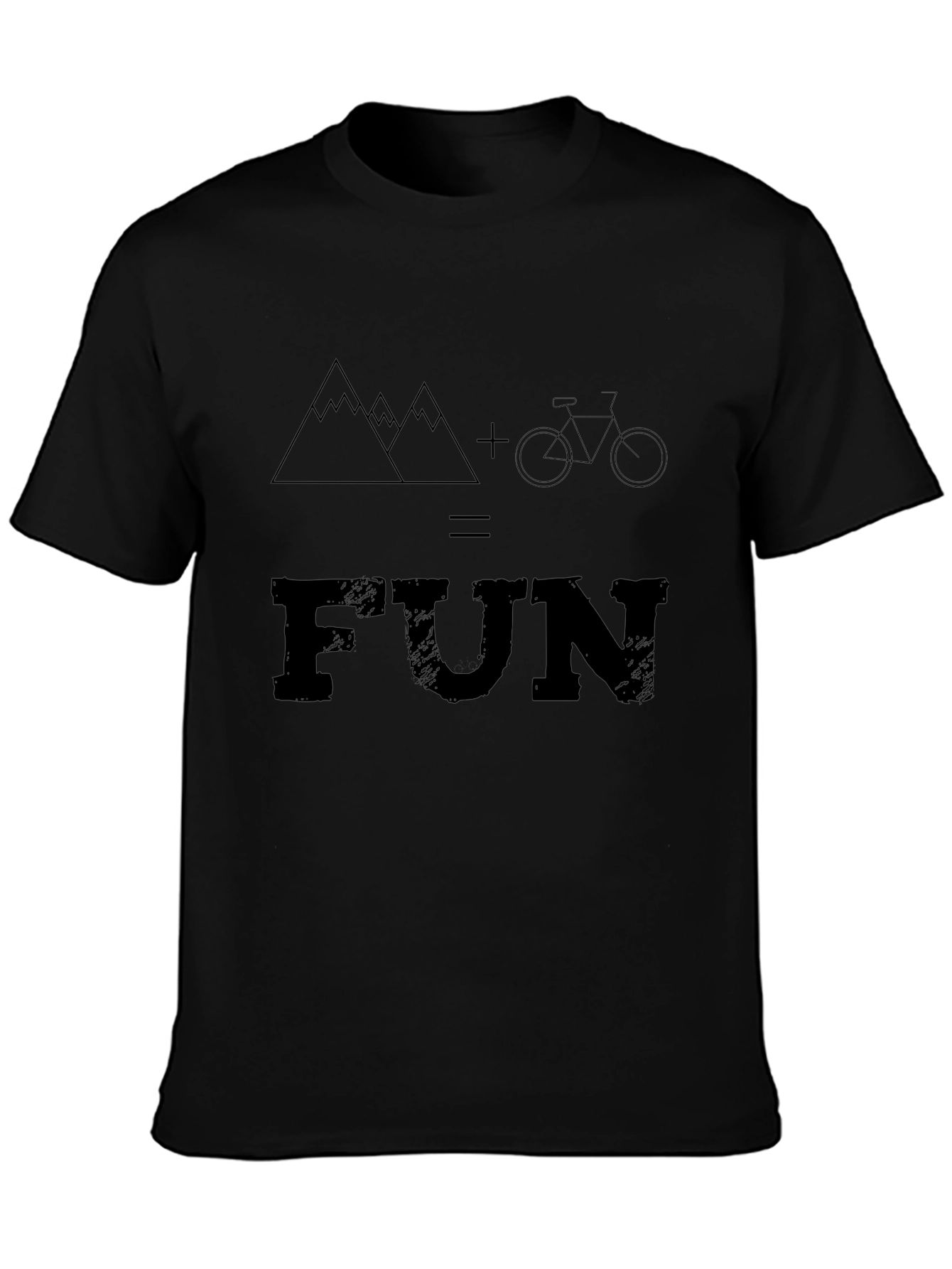 Mountain Bike FUN Graphic Tee - Black