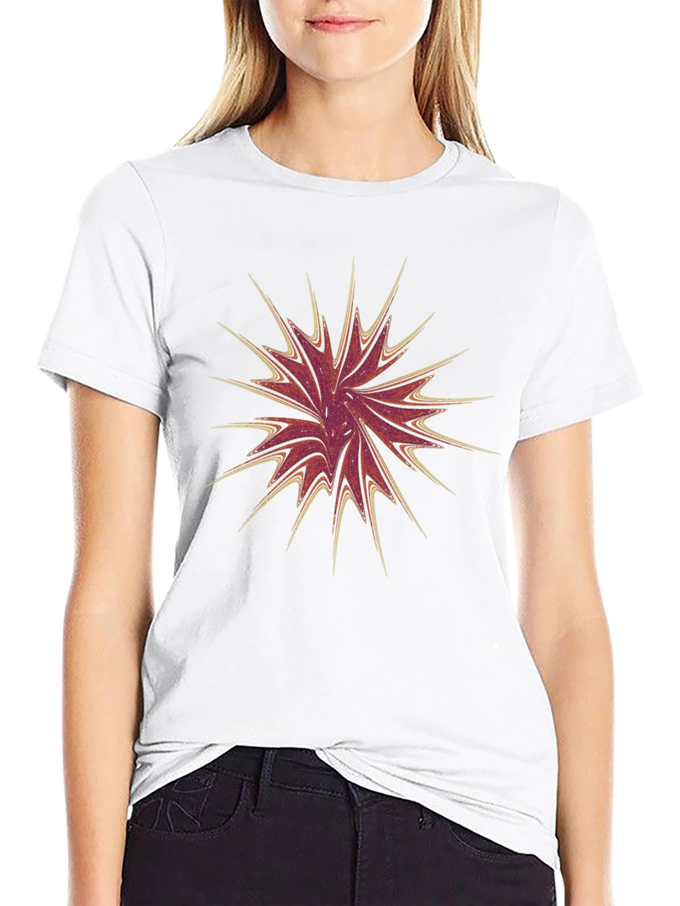 Abstract Burst Graphic Tee - Modern Art Fashion
