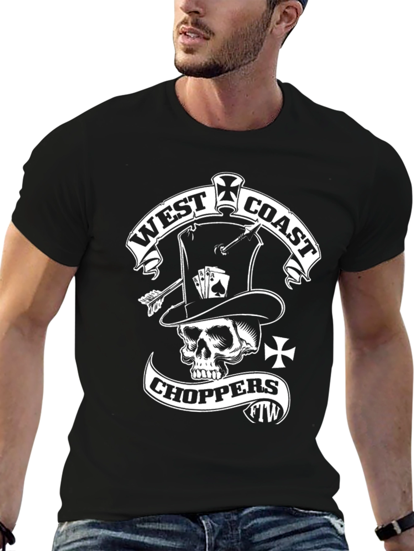 West Coast Choppers Skull Graphic Tee