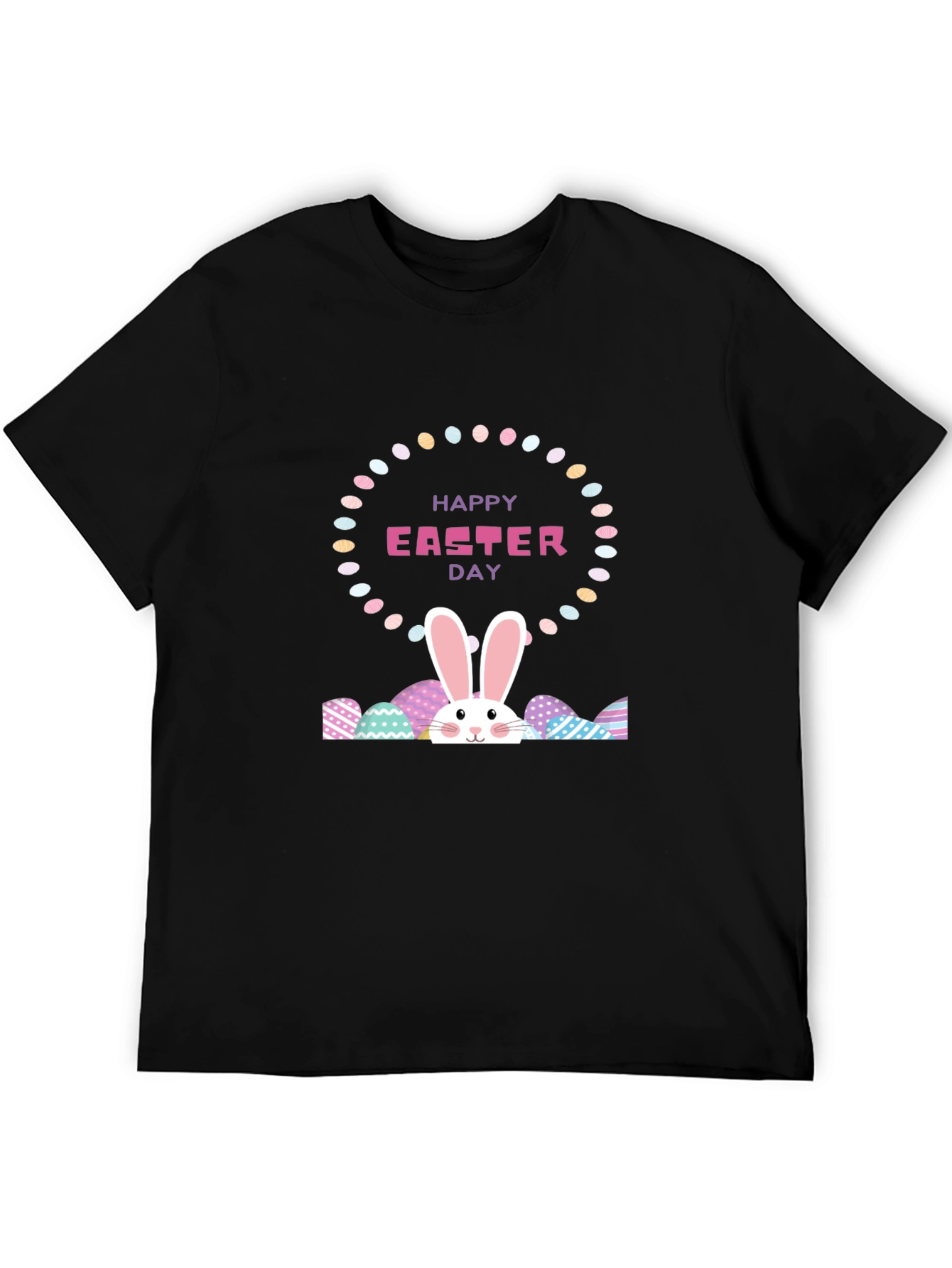 Happy Easter Day Black T-Shirt