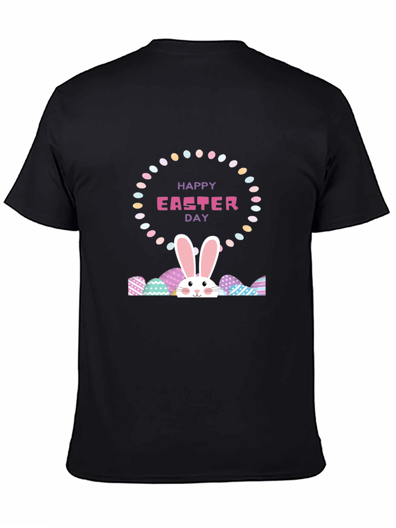 Happy Easter Day Black T-Shirt
