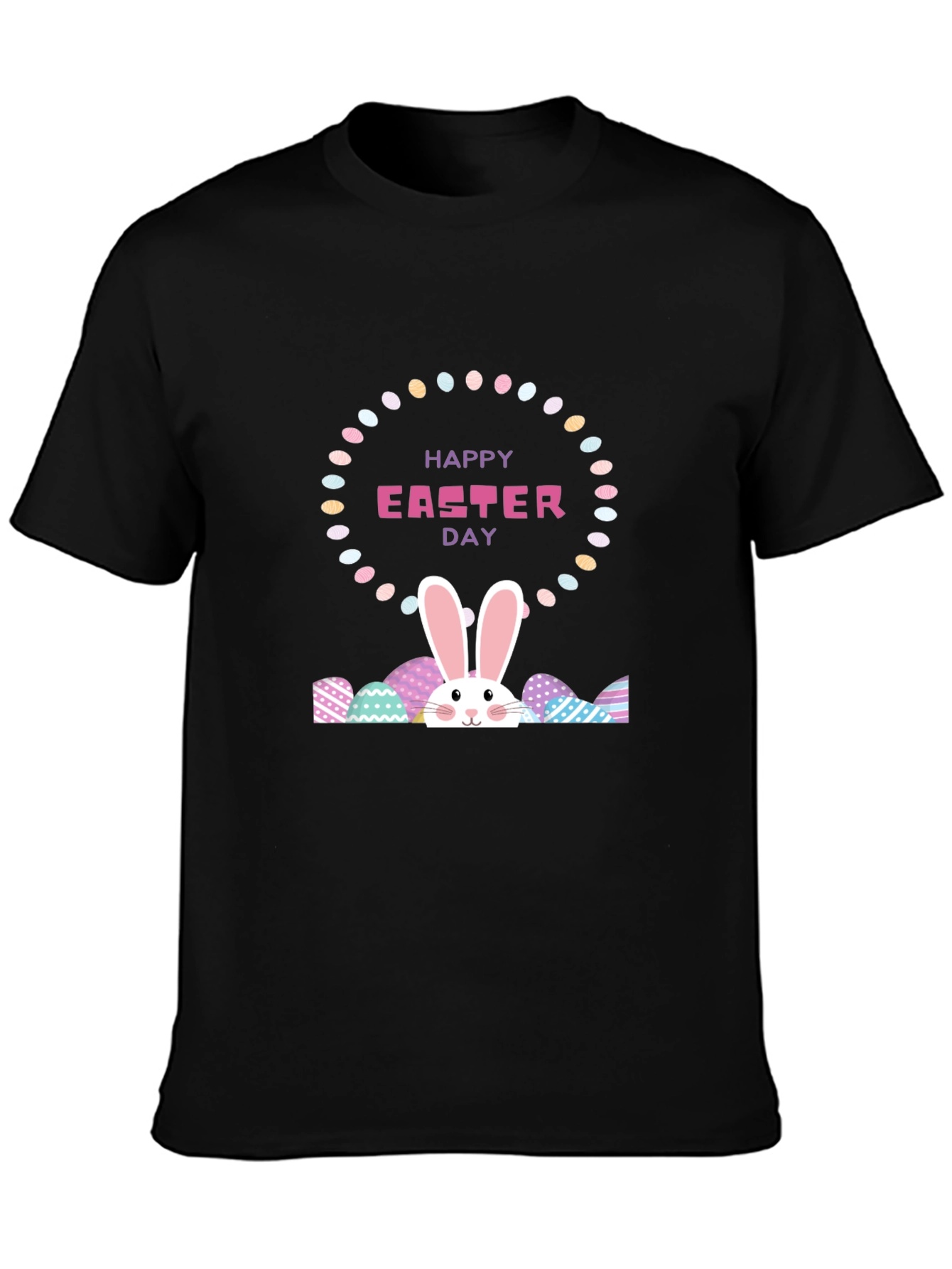 Happy Easter Day Black T-Shirt