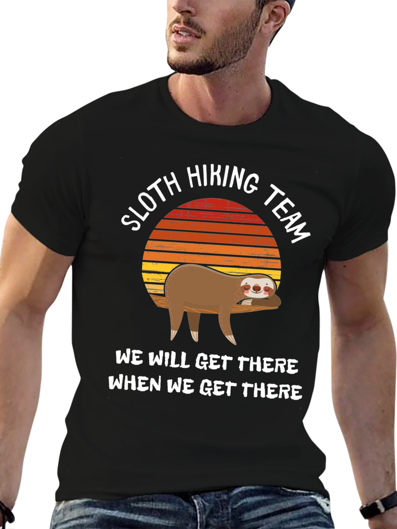 Sloth Hiking Team T-Shirt - Relaxed Adventure Tee