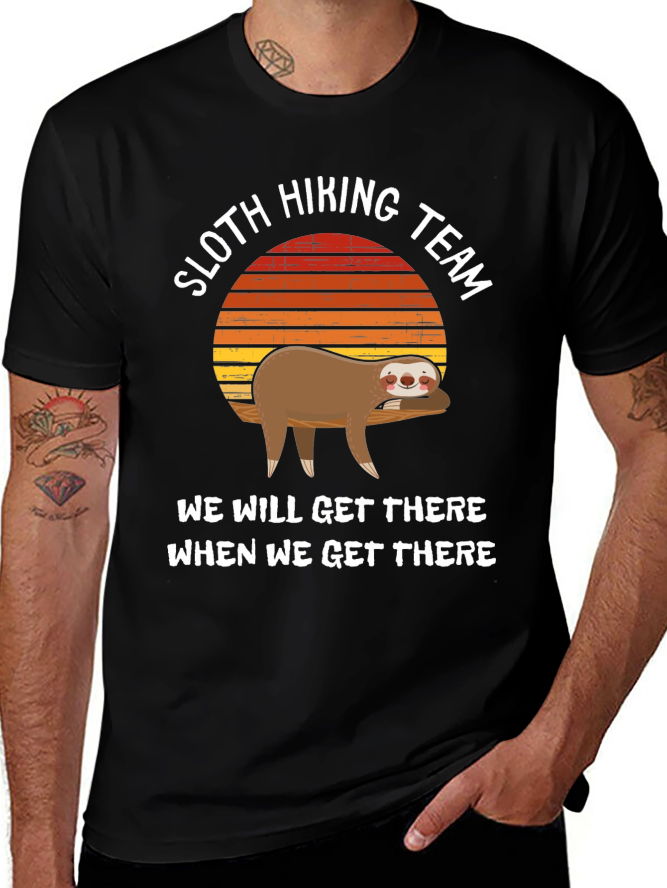 Sloth Hiking Team T-Shirt - Relaxed Adventure Tee