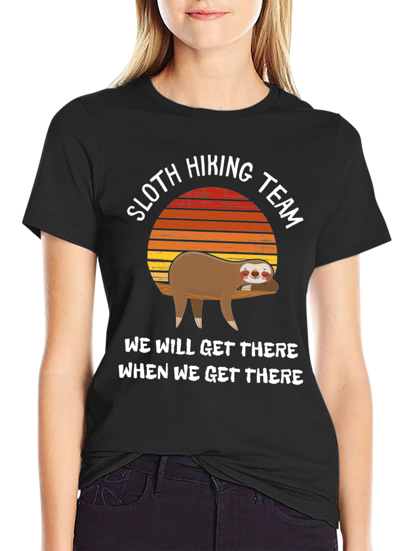 Sloth Hiking Team T-Shirt - Relaxed Adventure Tee