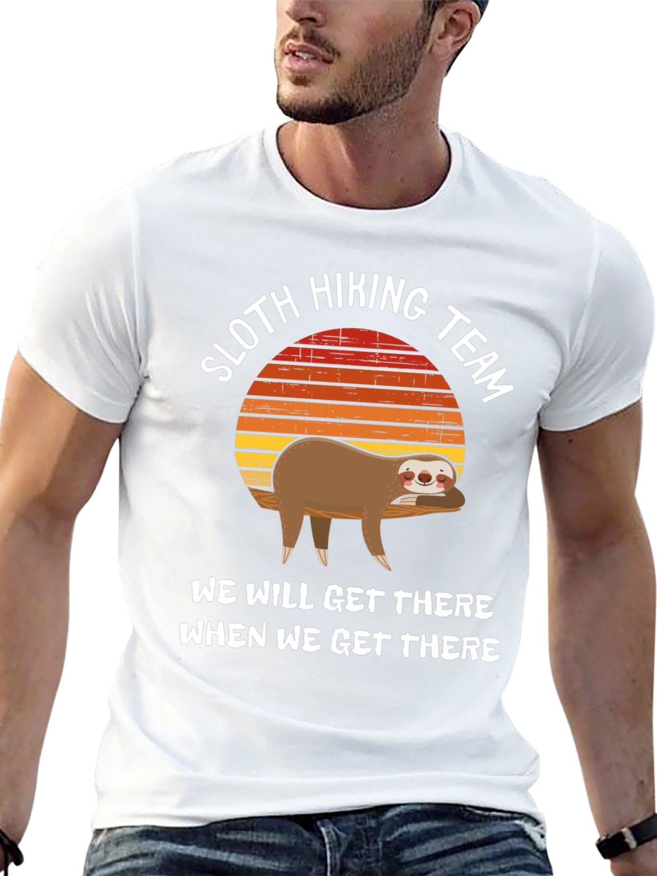 Sloth Hiking Team T-Shirt - Relaxed Adventure Tee