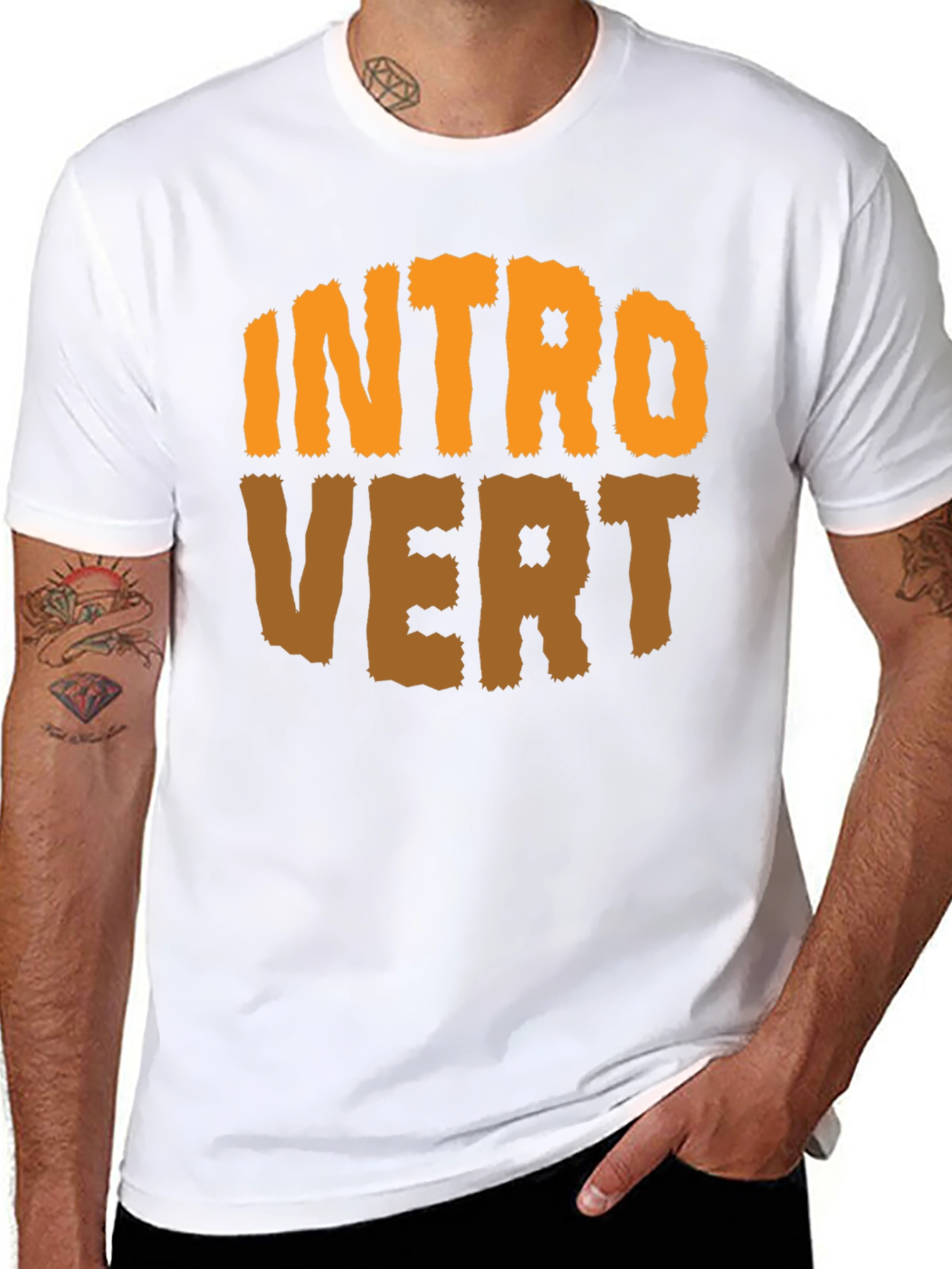 Introvert Graphic T-Shirt - Black