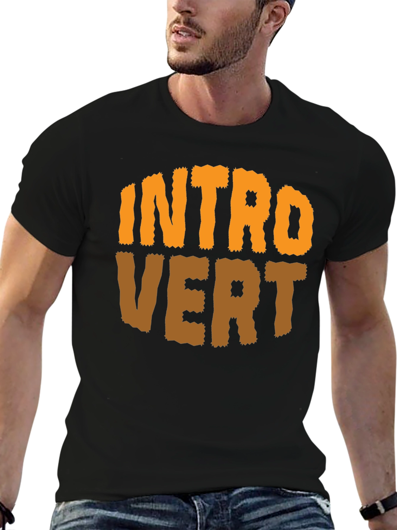 Introvert Graphic T-Shirt - Black