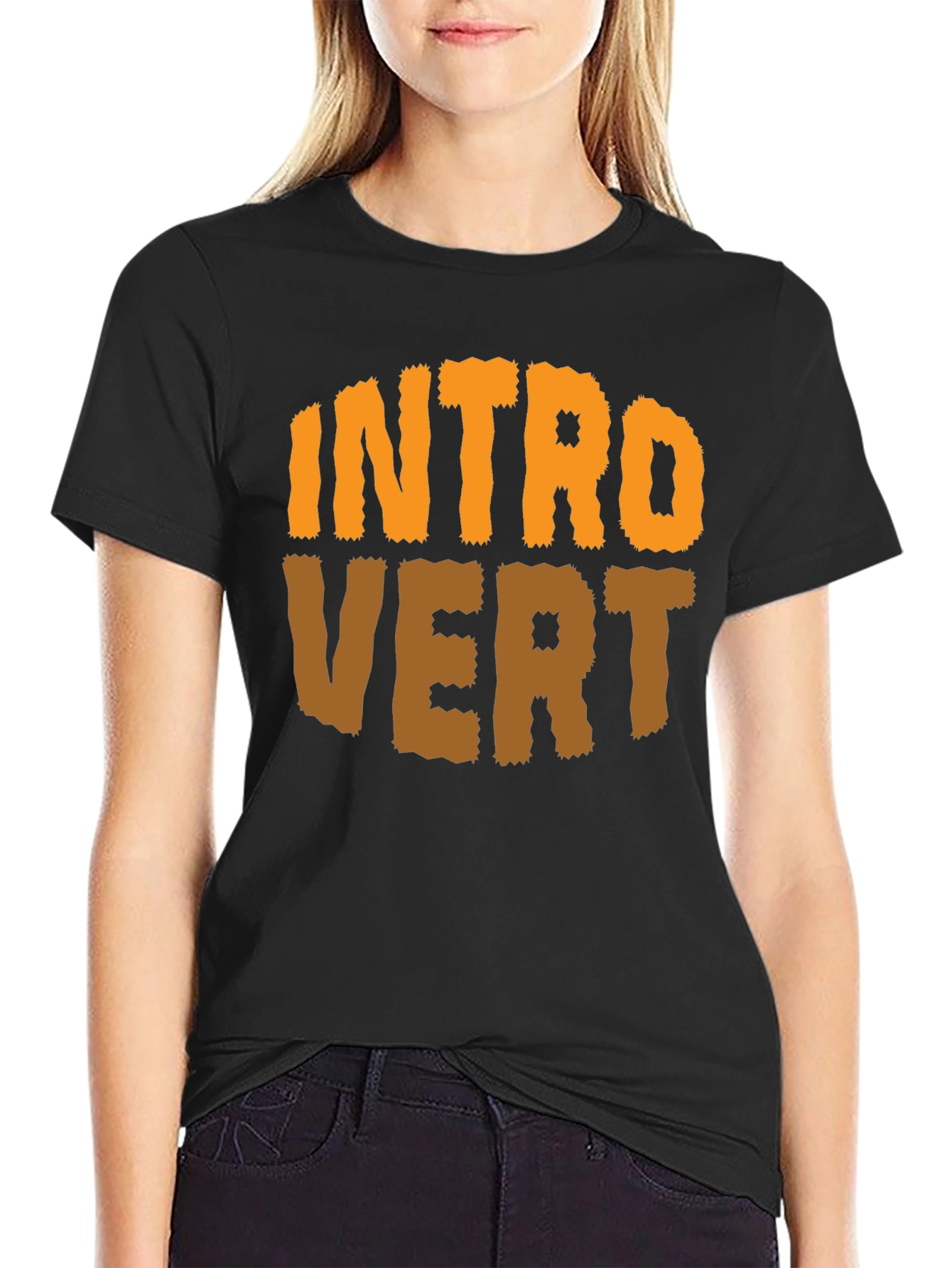 Introvert Graphic T-Shirt - Black