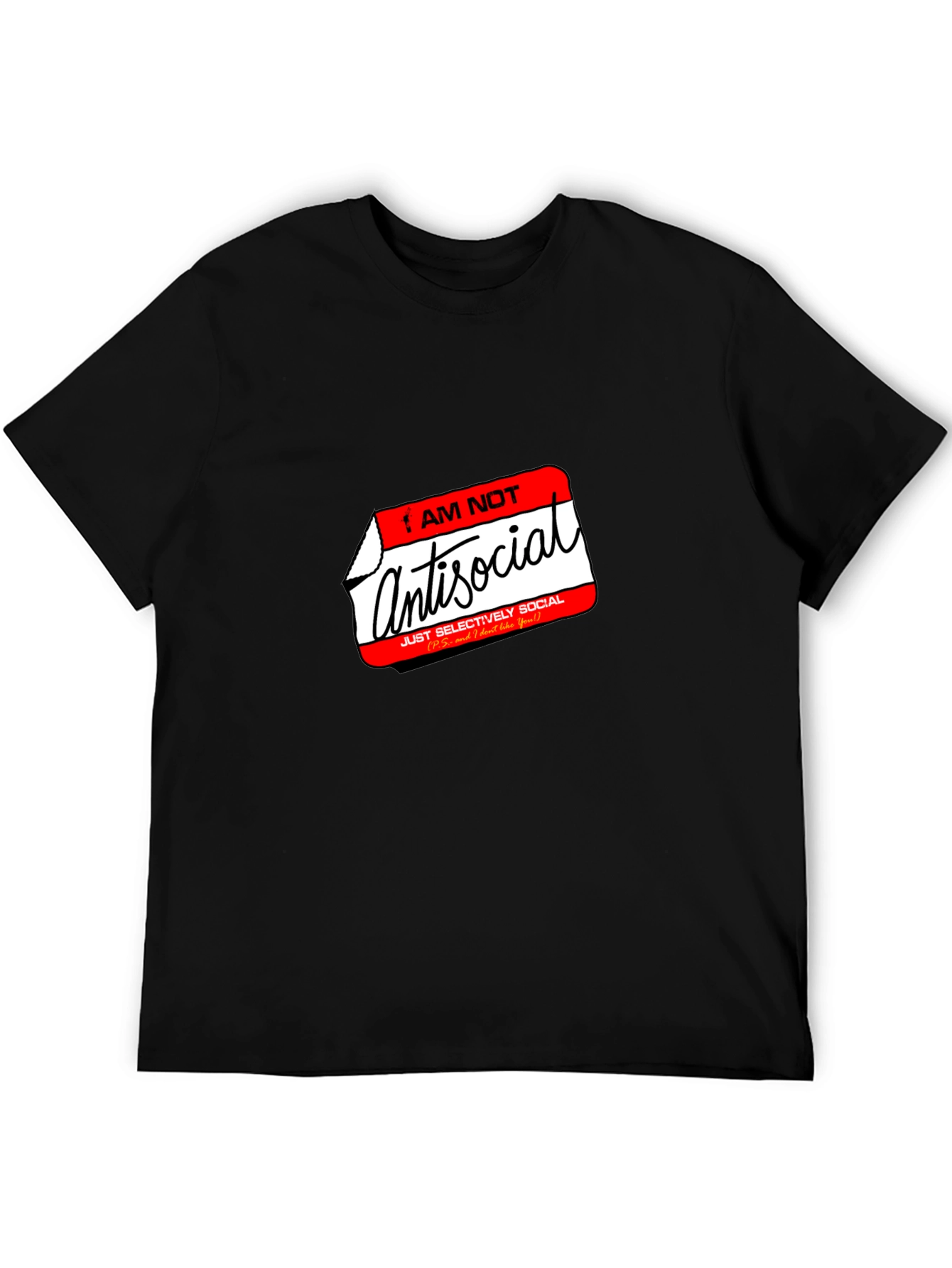 Antisocial T-Shirt - Selectively Social Funny Tee