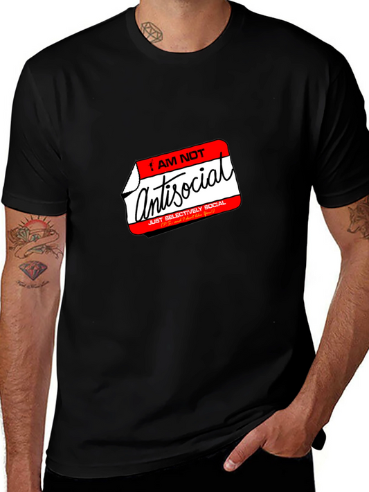 Antisocial T-Shirt - Selectively Social Funny Tee