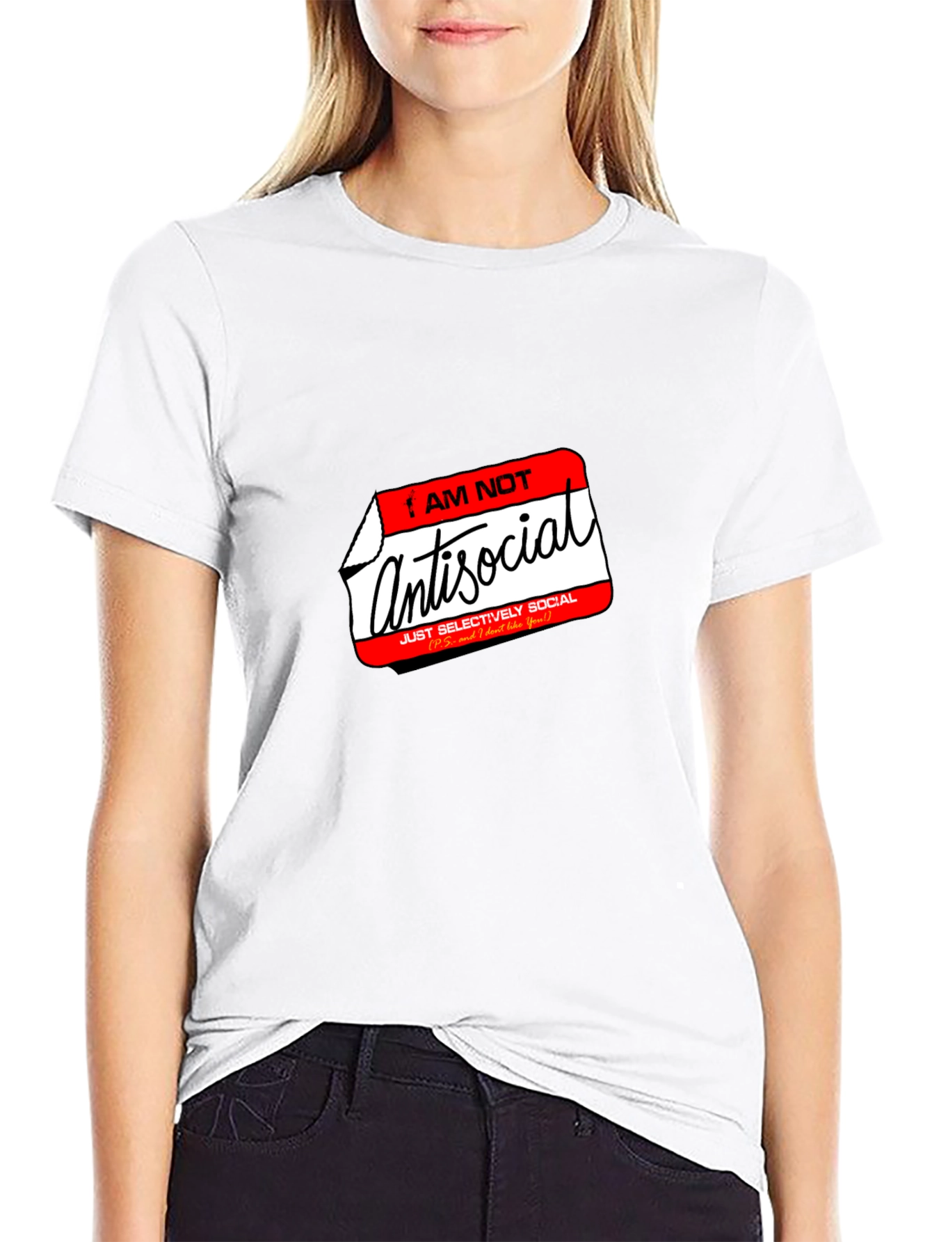Antisocial T-Shirt - Selectively Social Funny Tee