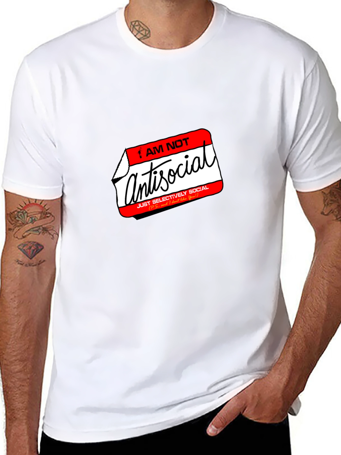 Antisocial T-Shirt - Selectively Social Funny Tee