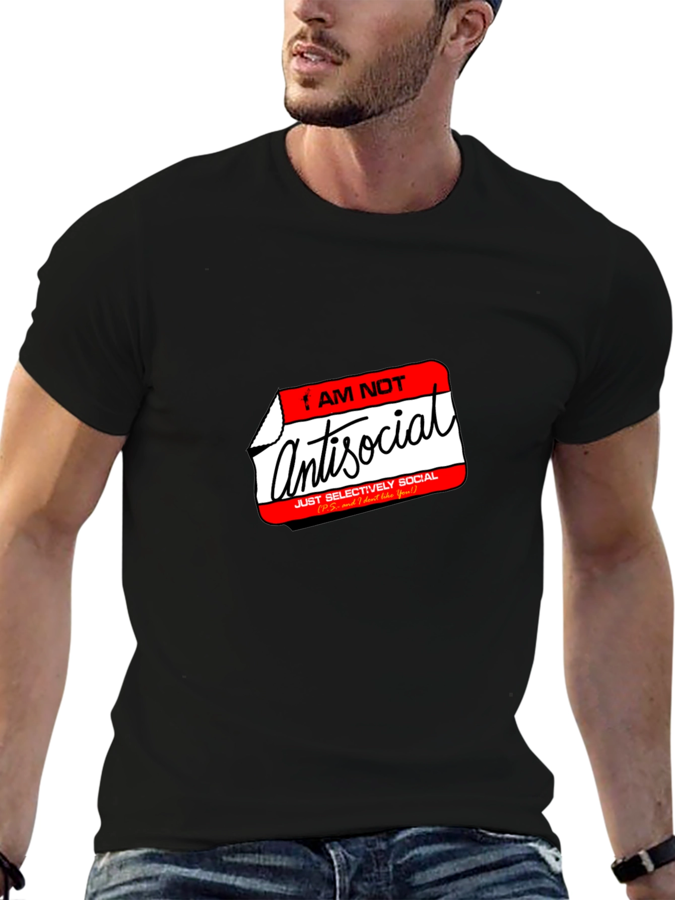 Antisocial T-Shirt - Selectively Social Funny Tee