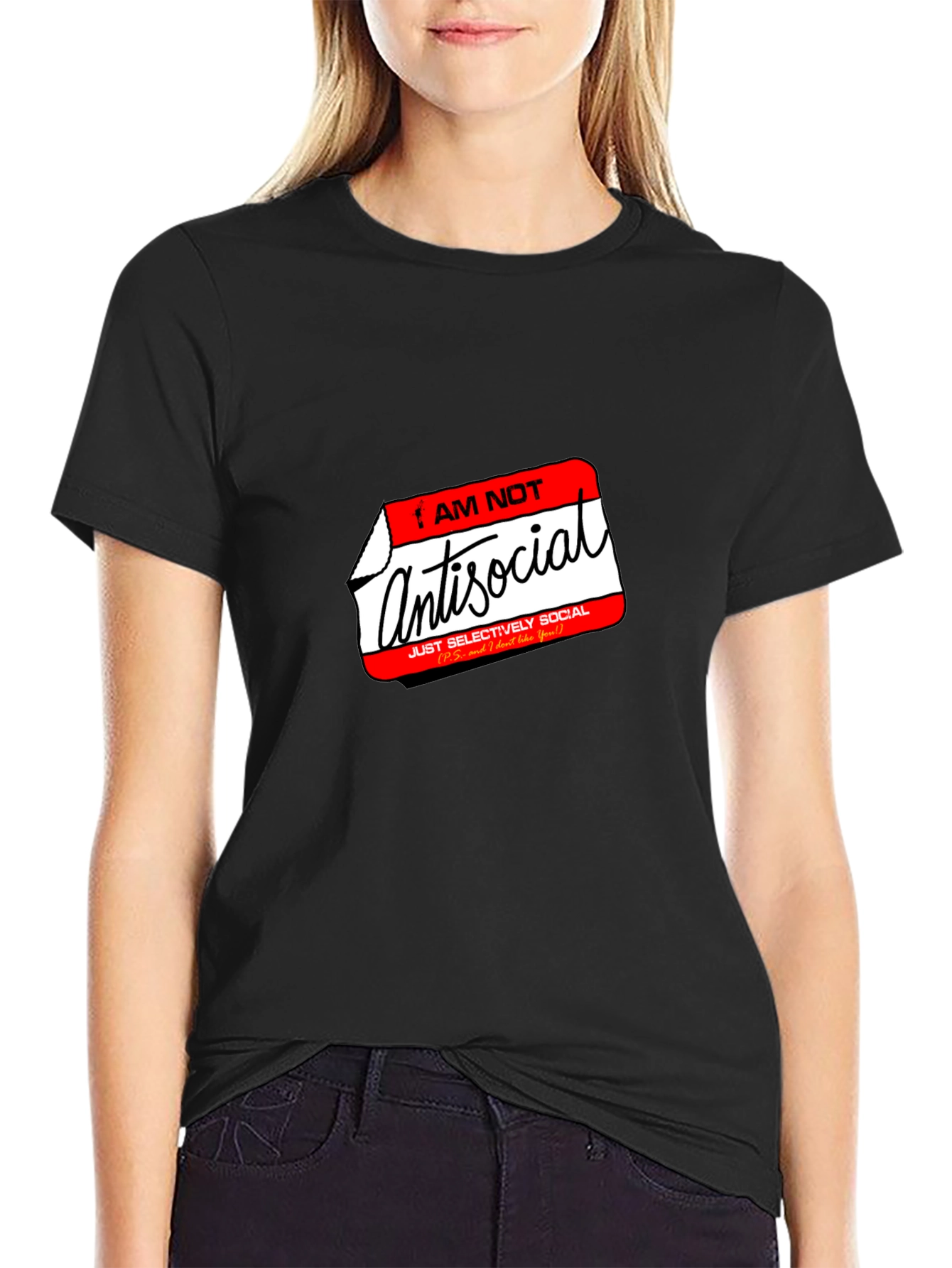 Antisocial T-Shirt - Selectively Social Funny Tee