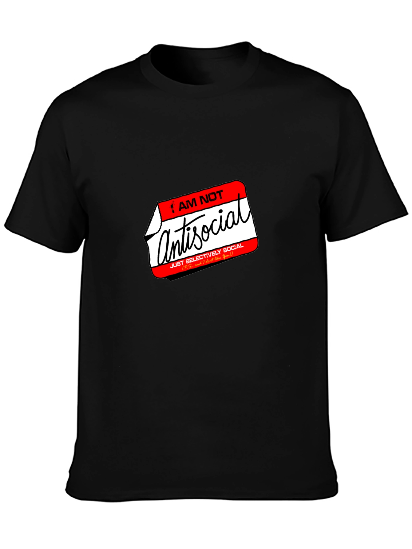 Antisocial T-Shirt - Selectively Social Funny Tee