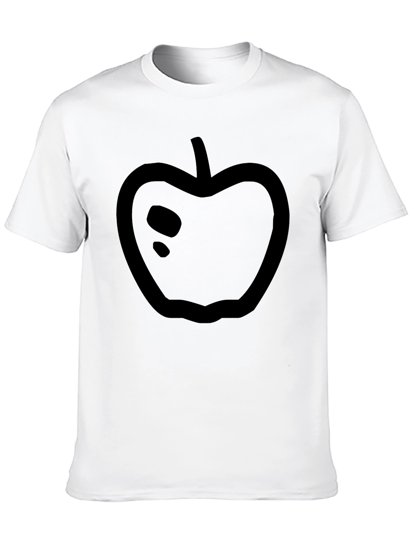 Minimalist Apple Graphic Black T-Shirt