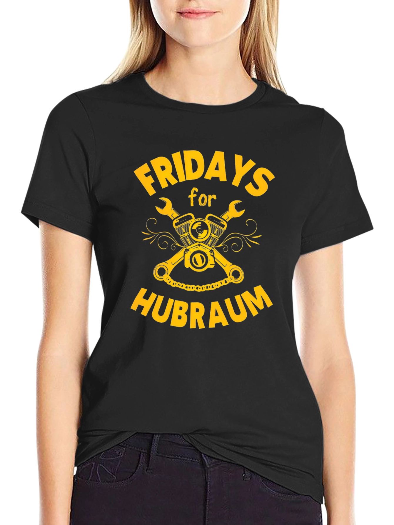 Fridays for Hubraum Graphic T-Shirt - Black
