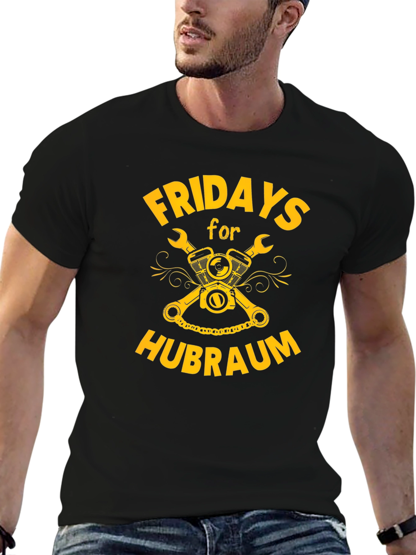 Fridays for Hubraum Graphic T-Shirt - Black