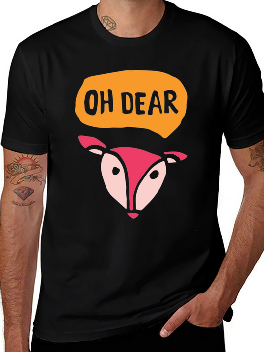 Oh Dear Deer Graphic T-Shirt - Black