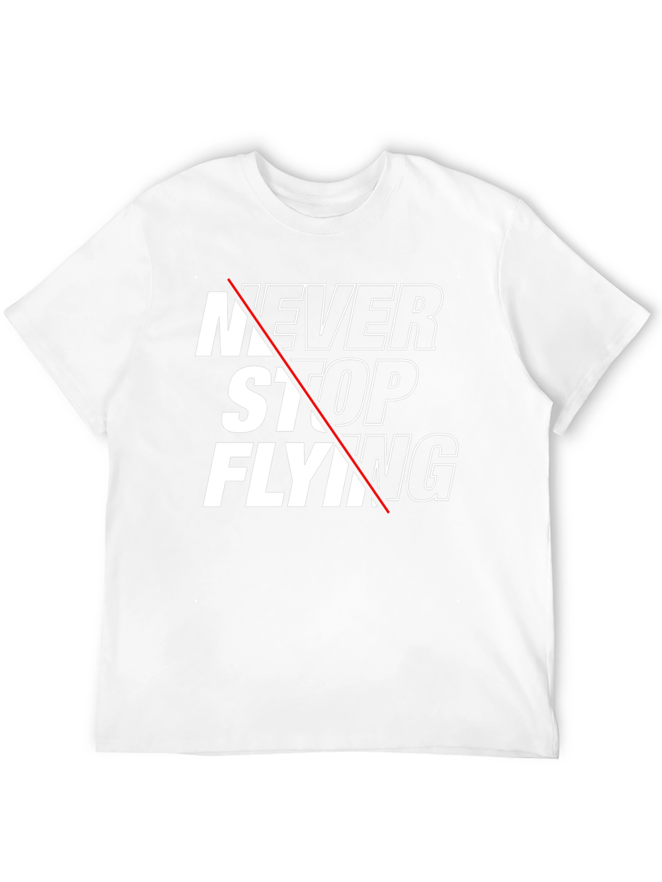 Never Stop Flying Graphic Tee - Mens Black T-Shirt