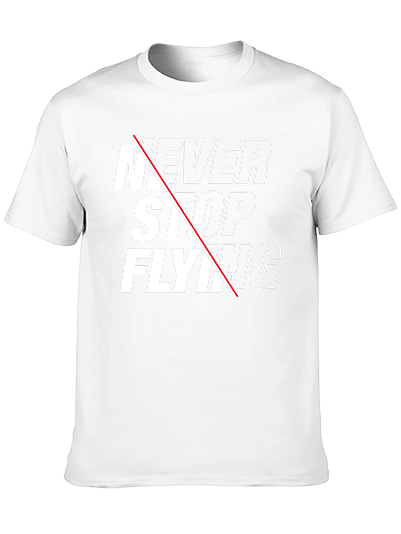 Never Stop Flying Graphic Tee - Mens Black T-Shirt