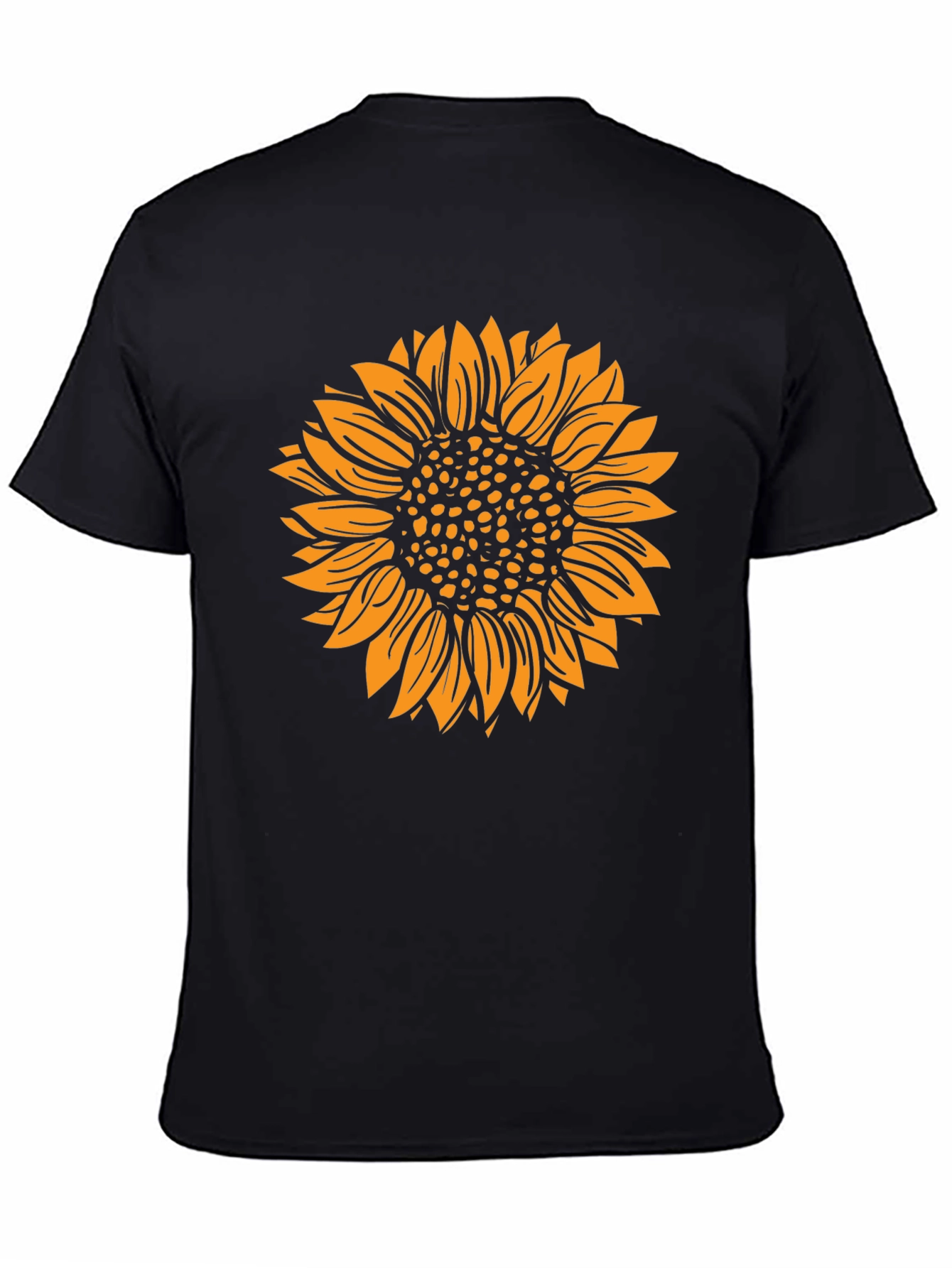 Sunflower Graphic Tee - Stylish Black Cotton T-Shirt