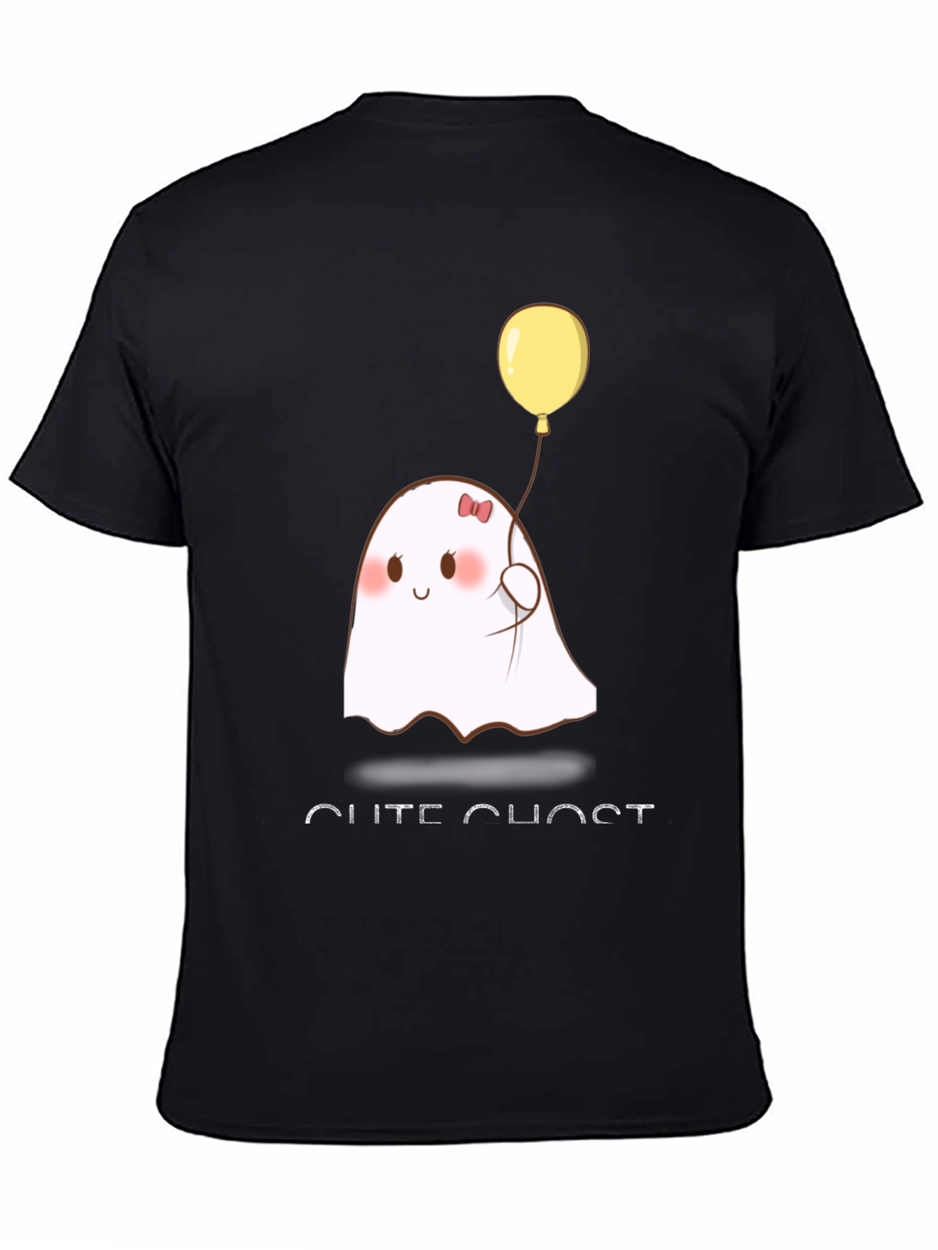 Cute Ghost T-Shirt - Black Cotton Blend