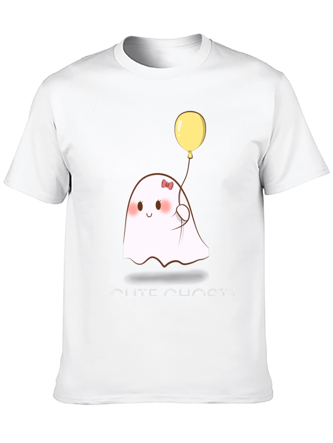 Cute Ghost T-Shirt - Black Cotton Blend