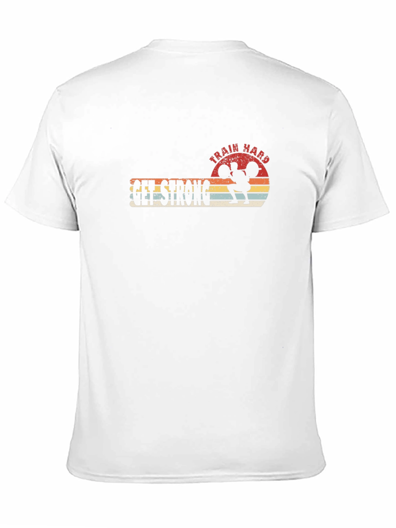 Train Hard Get Strong Black Graphic Tee