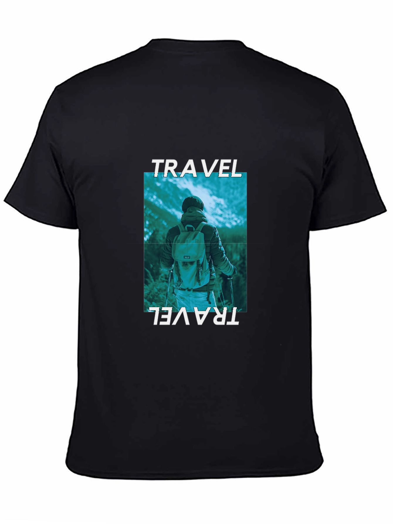 Travel Adventure Graphic Tee - Black