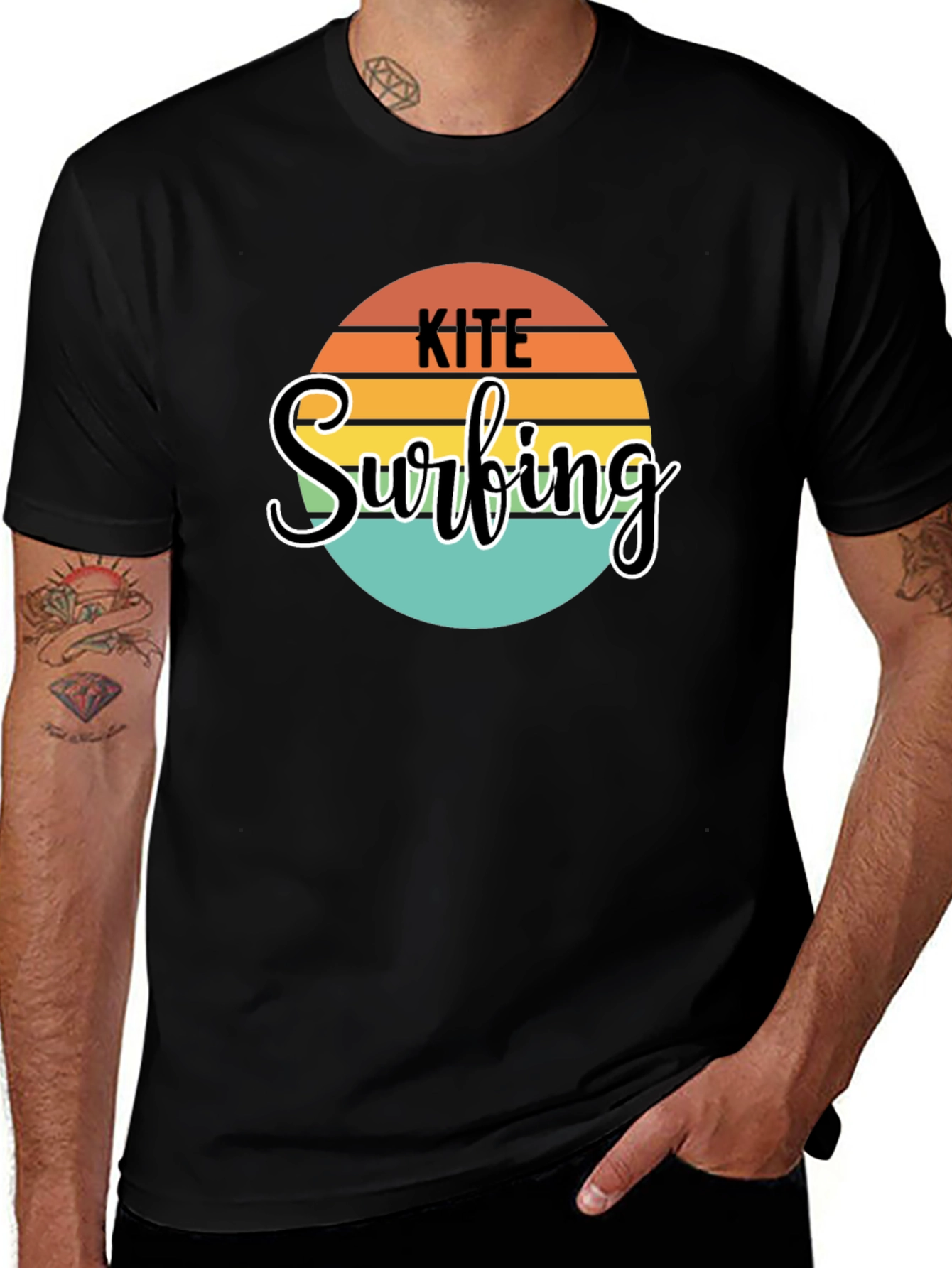 Kite Surfing Graphic Tee - Retro Style