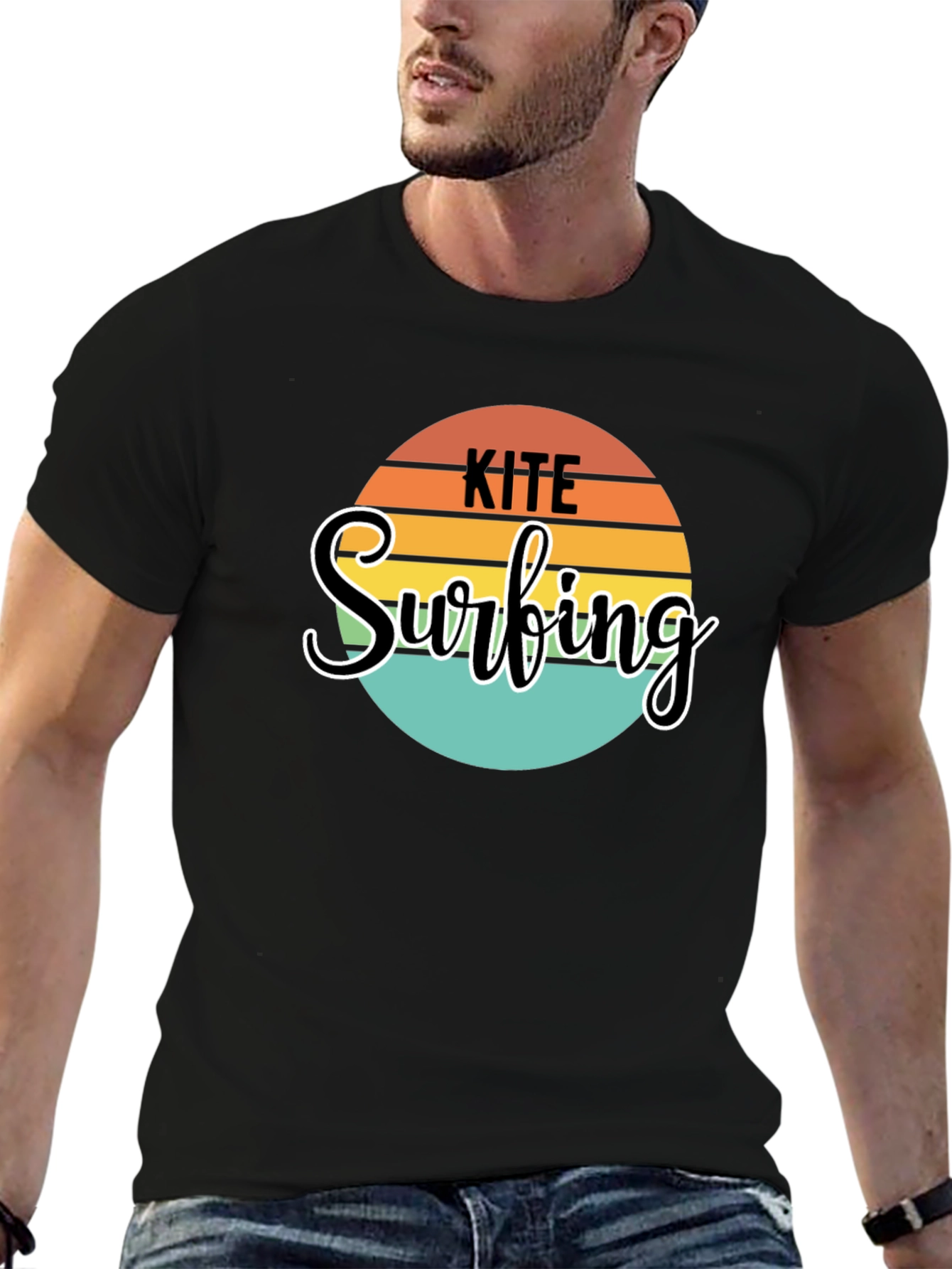 Kite Surfing Graphic Tee - Retro Style