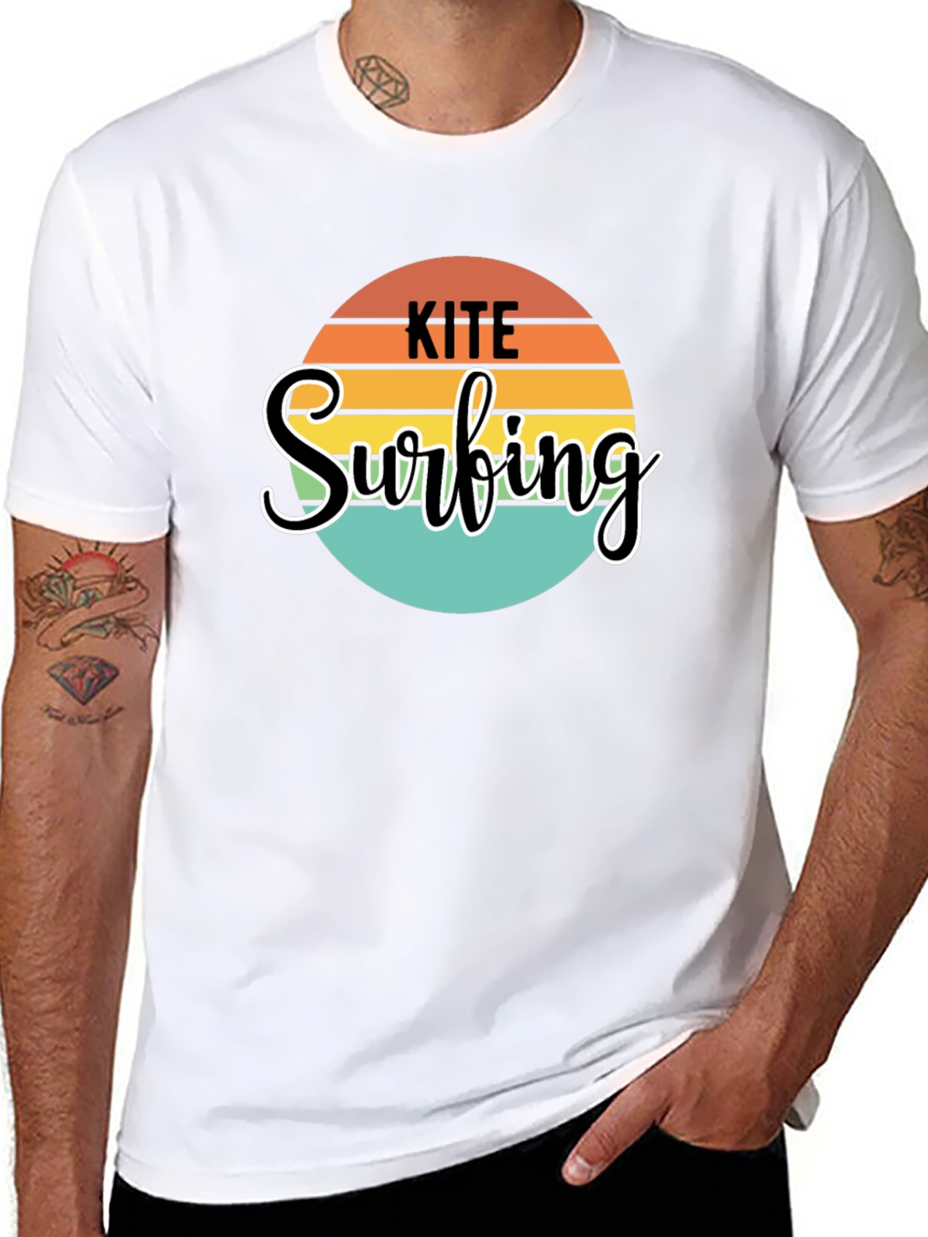 Kite Surfing Graphic Tee - Retro Style