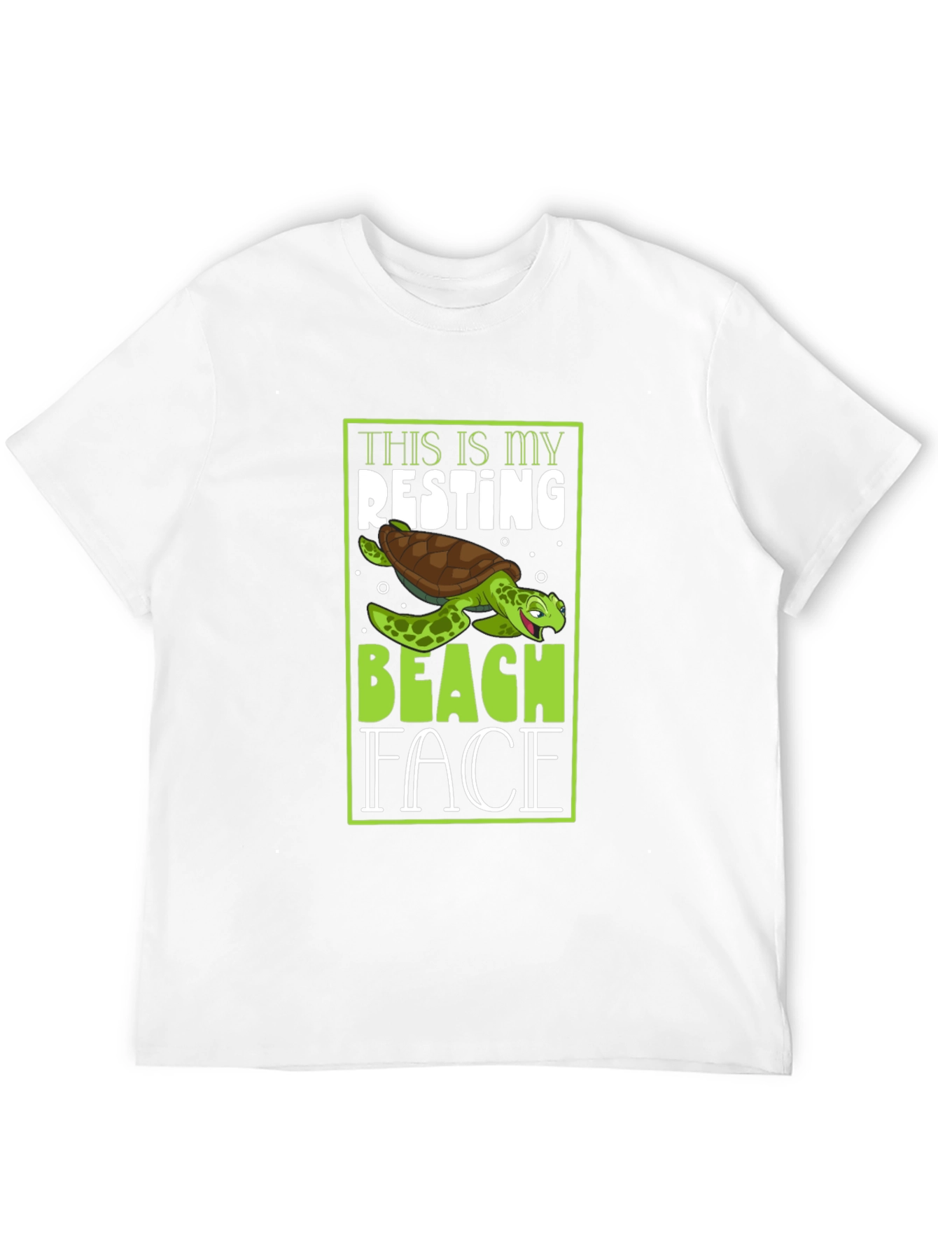 Resting Beach Face Turtle Graphic Tee