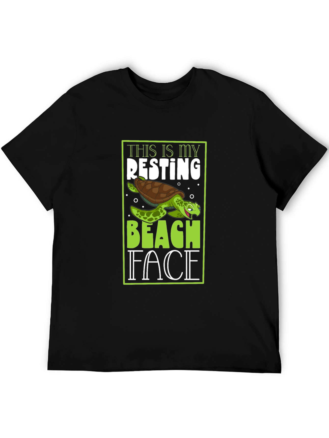Resting Beach Face Turtle Graphic Tee