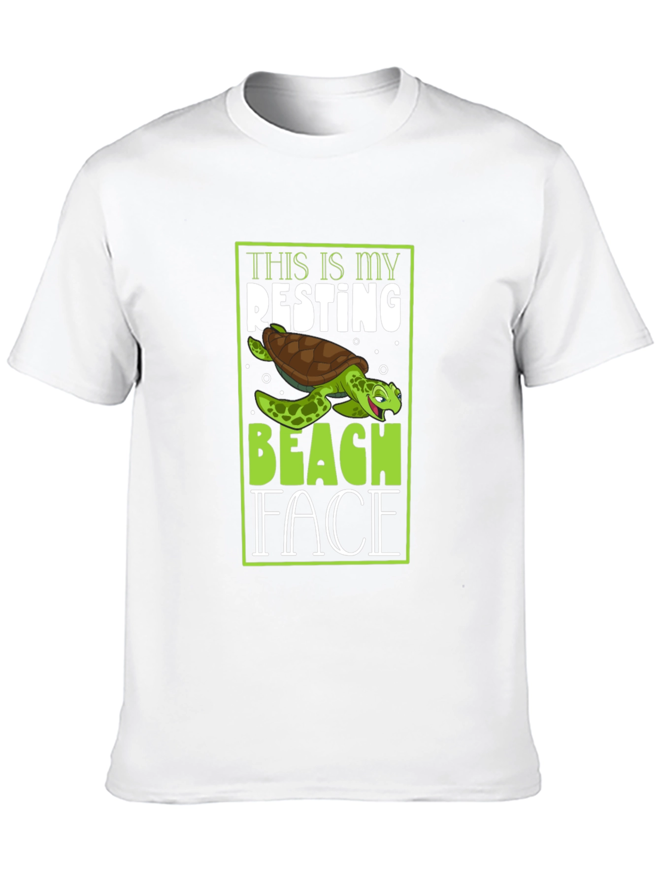Resting Beach Face Turtle Graphic Tee