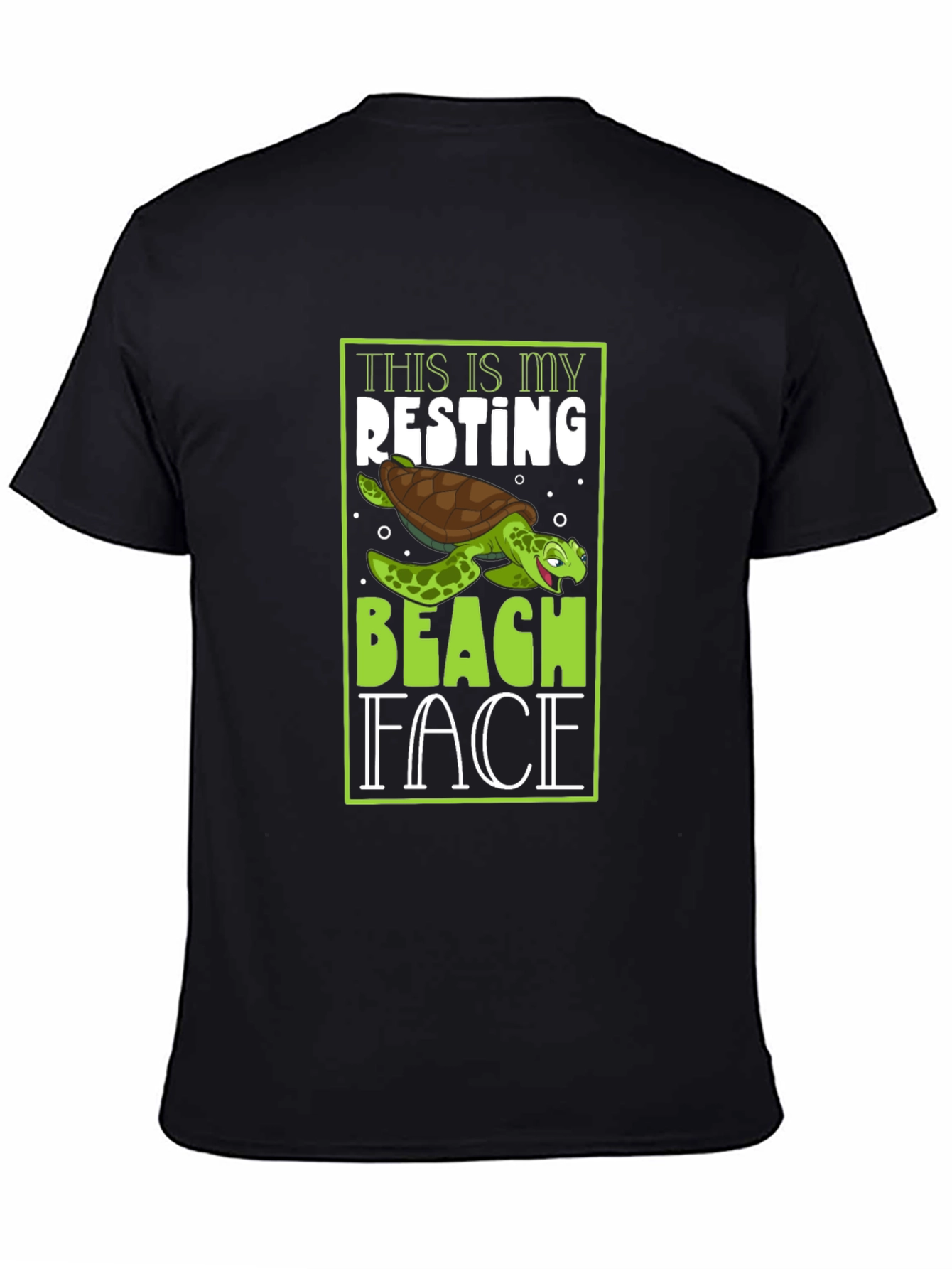 Resting Beach Face Turtle Graphic Tee