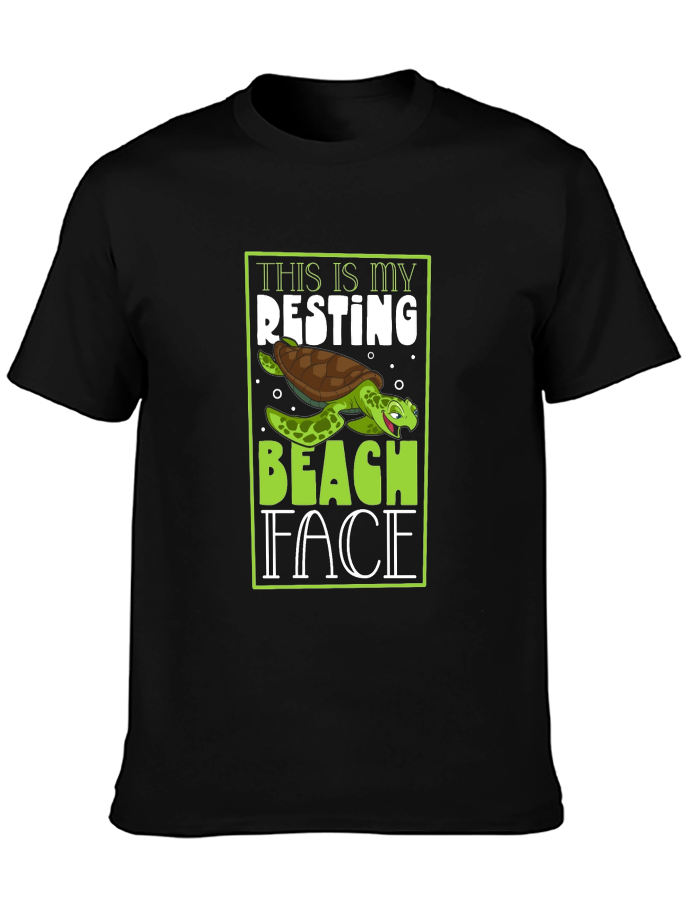 Resting Beach Face Turtle Graphic Tee