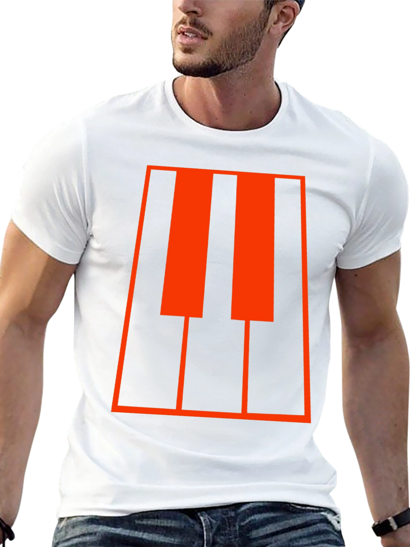 Piano Keys Graphic Tee - Music Lovers T-Shirt