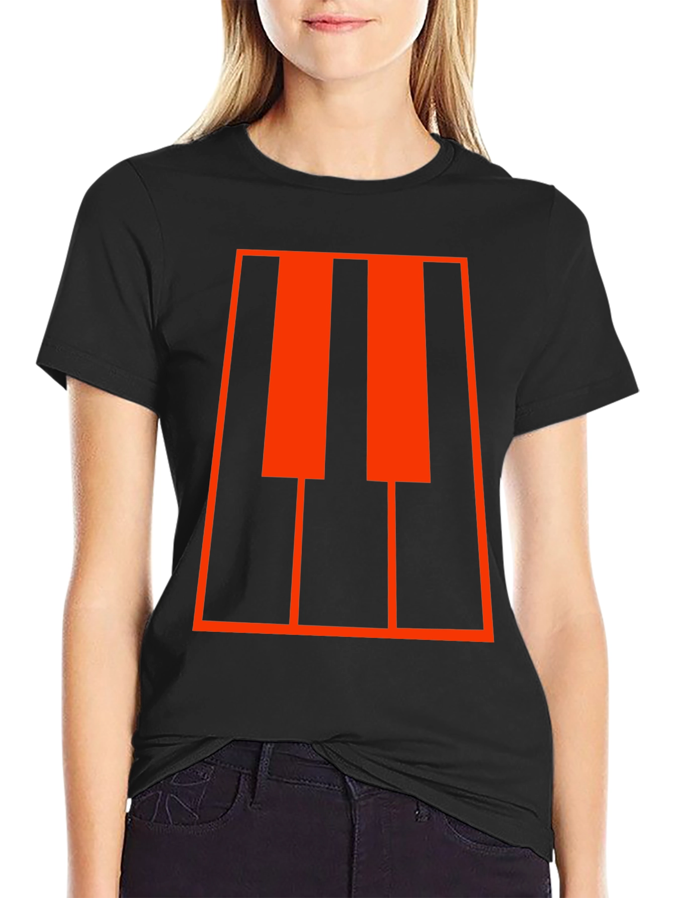 Piano Keys Graphic Tee - Music Lovers T-Shirt