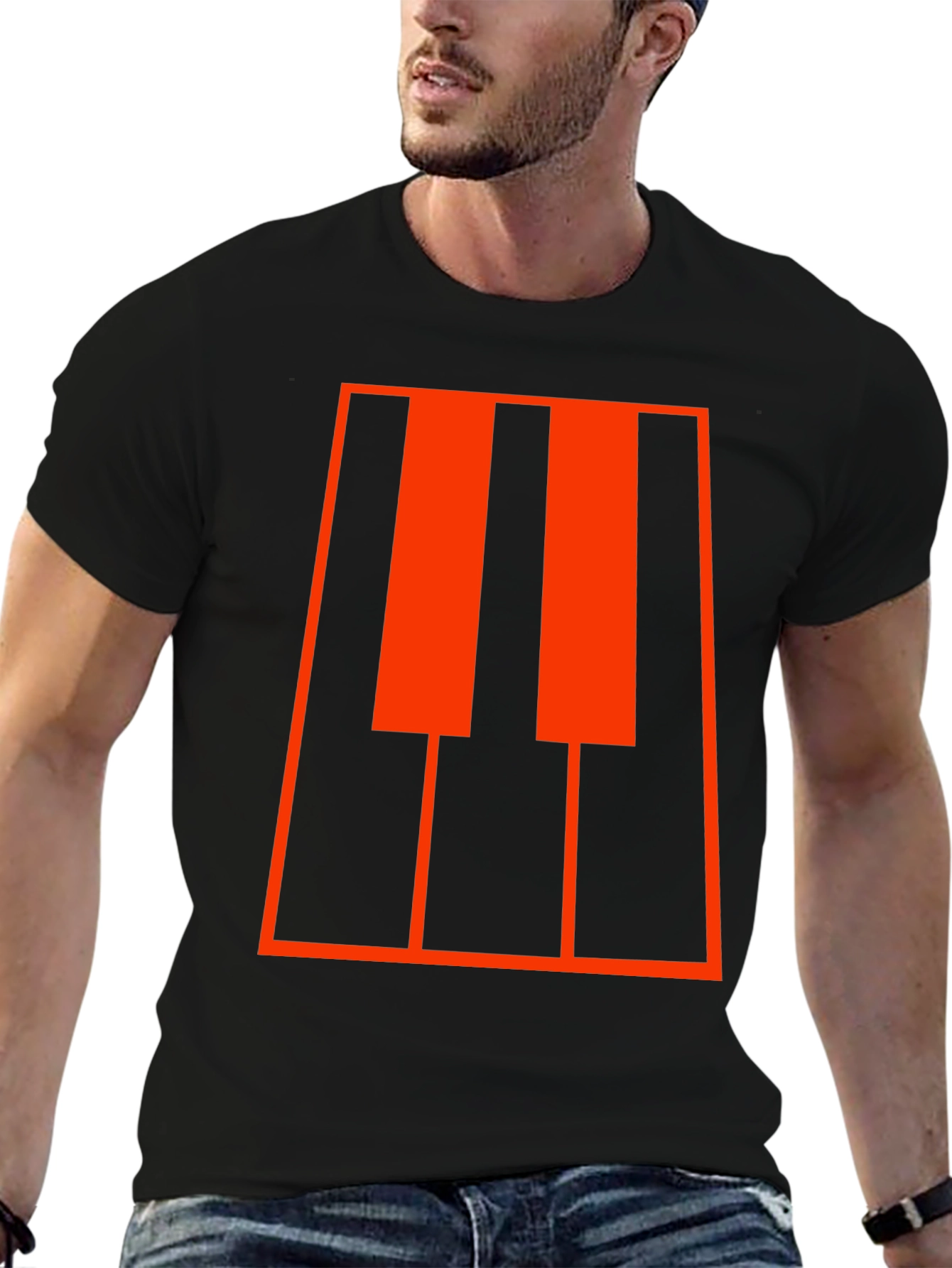 Piano Keys Graphic Tee - Music Lovers T-Shirt