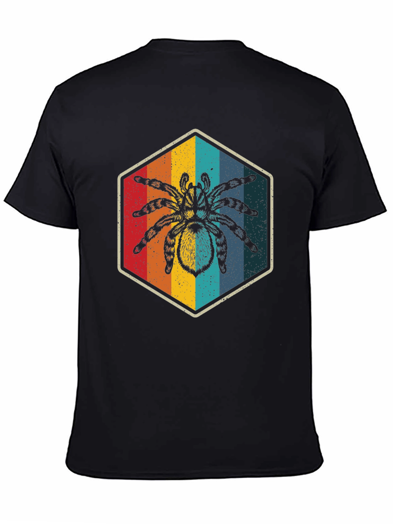 Retro Spider Graphic Tee - Soft Black Cotton