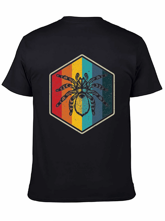 Retro Spider Graphic Tee - Soft Black Cotton