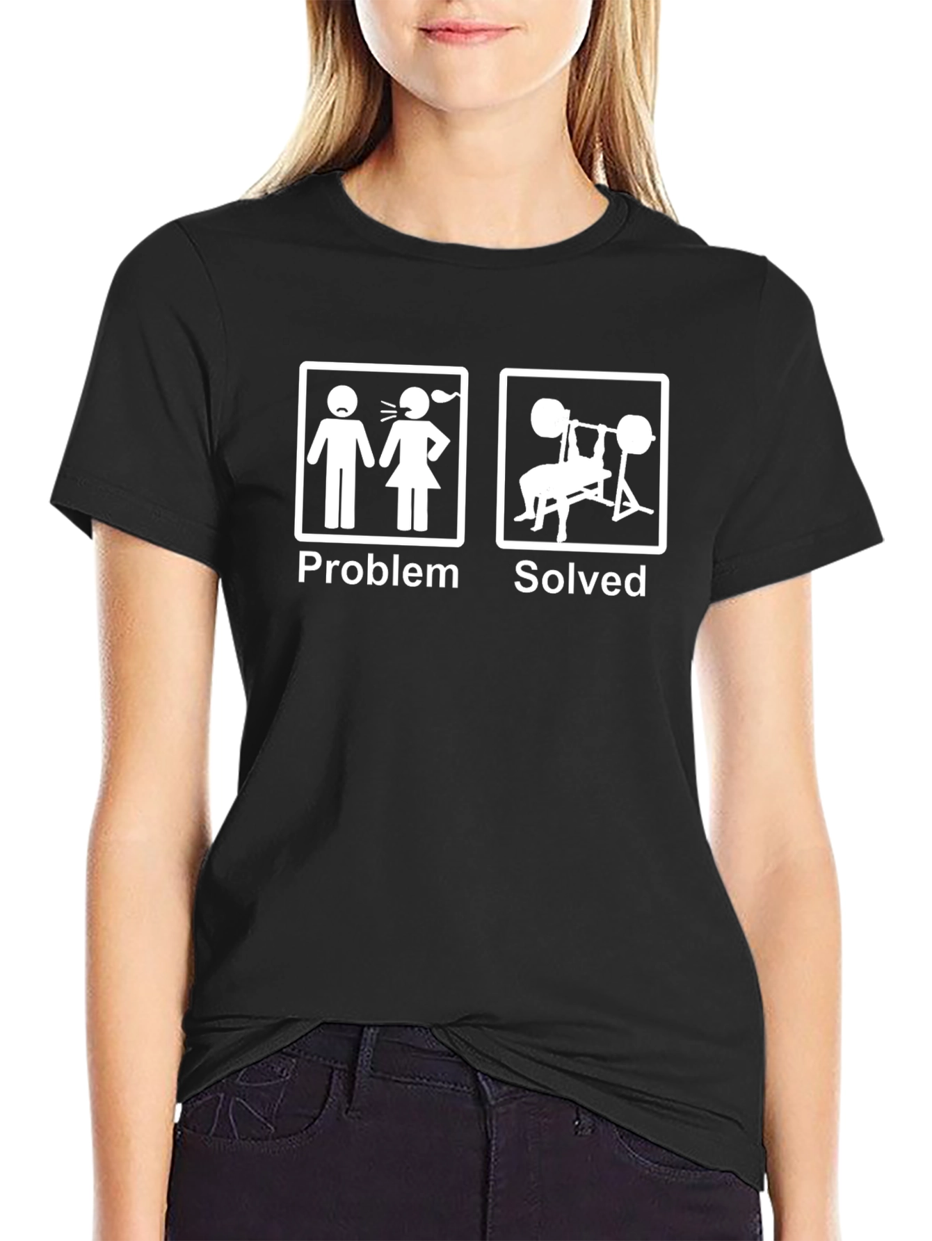 Problem Solved Gym Humor T-Shirt